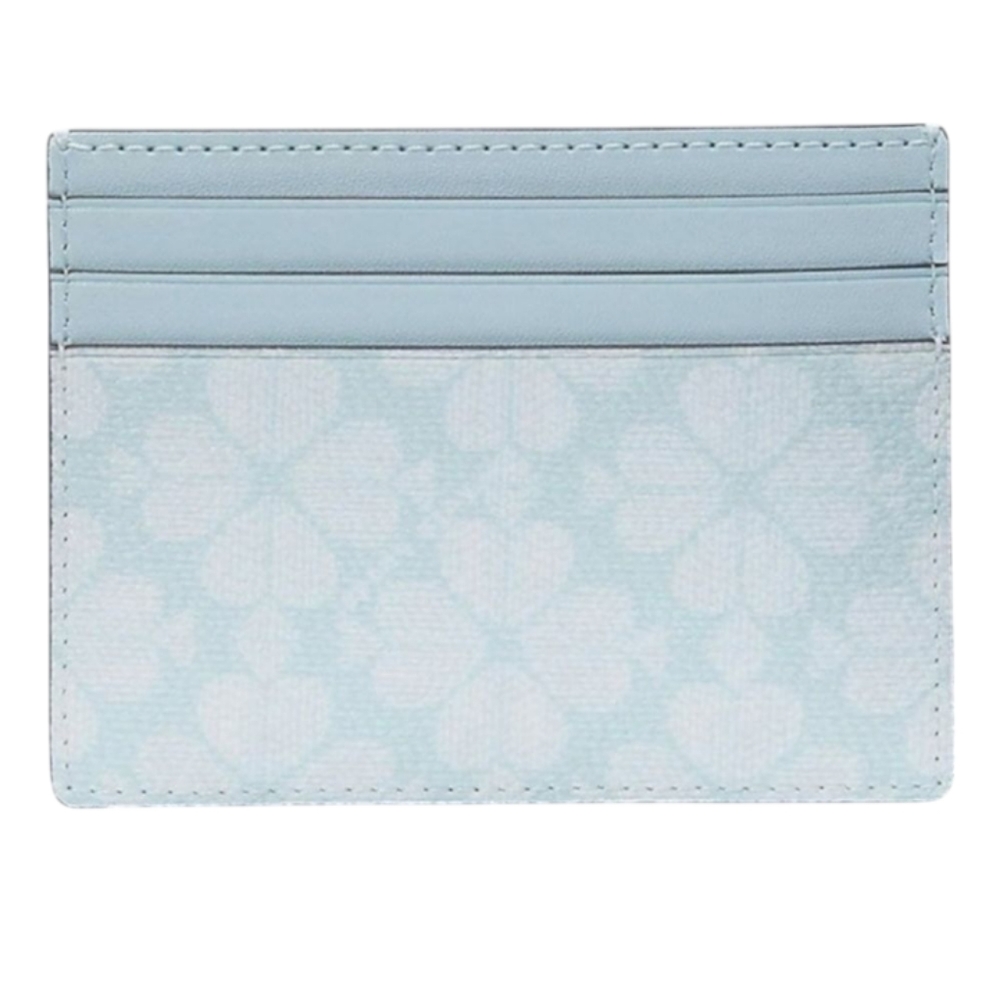 Kate Spade Blue Glow Flower Pattern Slim Card Holder - Picture 2 of 4
